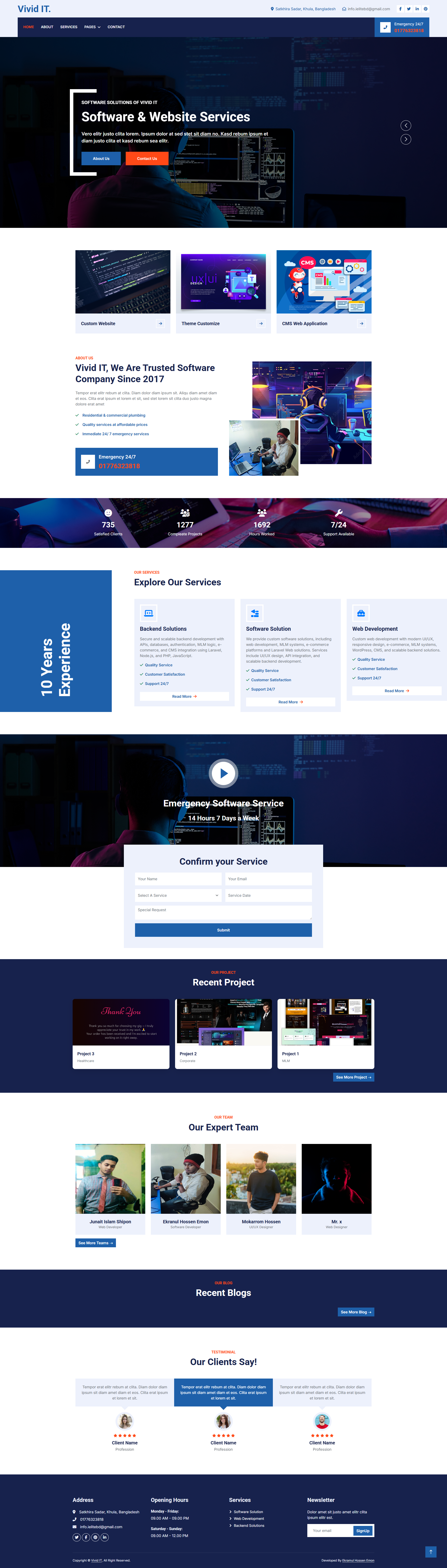 Unique & Dynamic IT Website with Laravel Backend